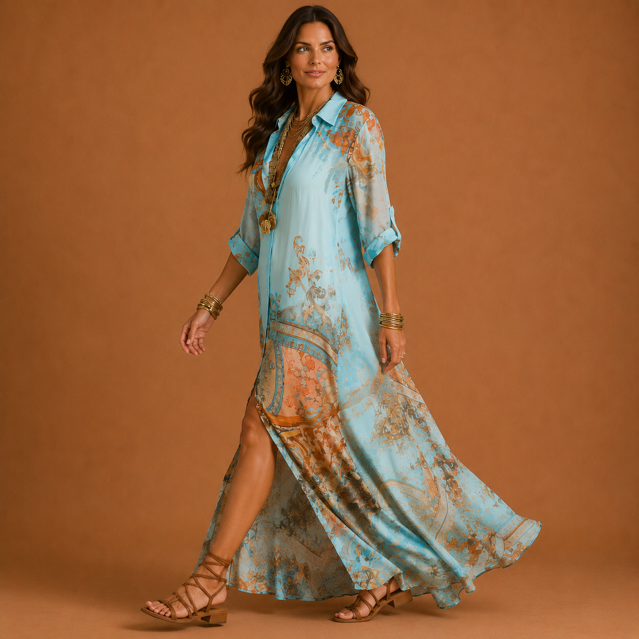 Aleid | Elegante blousejurk in mediterrane stijl