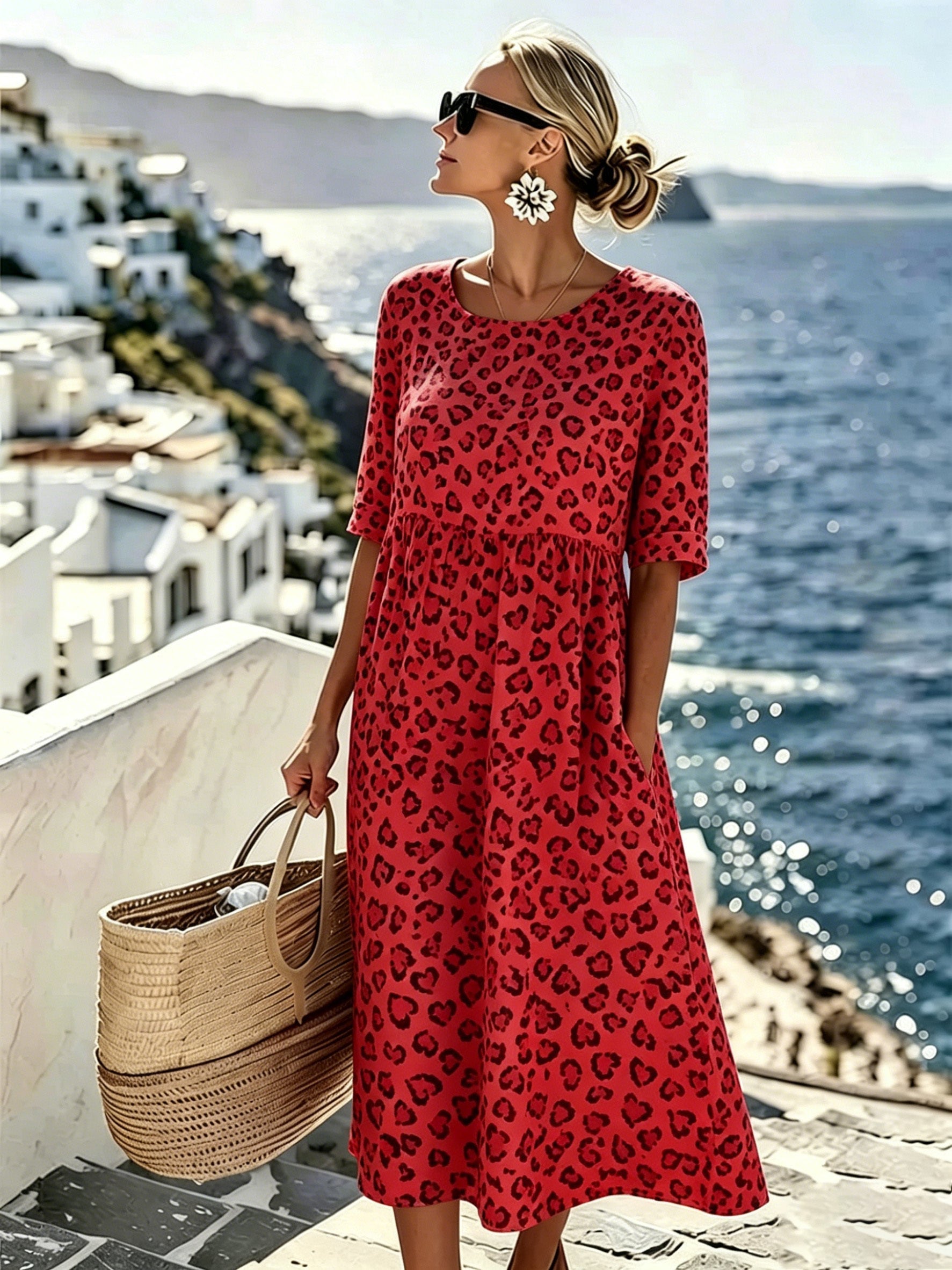 Selina | Wild Grace midi-jurk