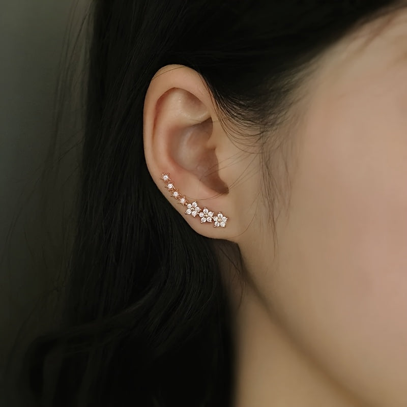 Elegante oorbellen met bloemmotief