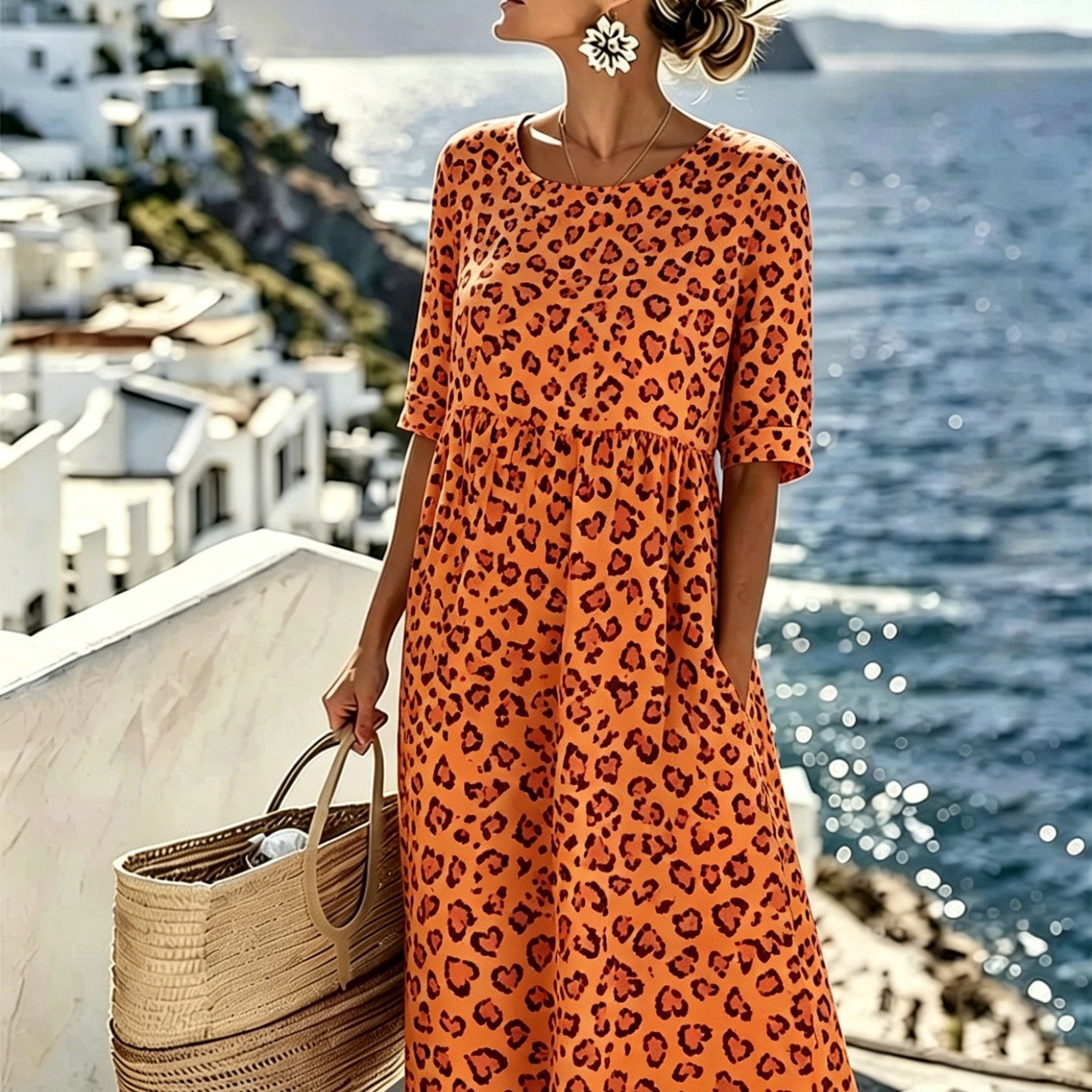 Selina | Wild Grace midi-jurk