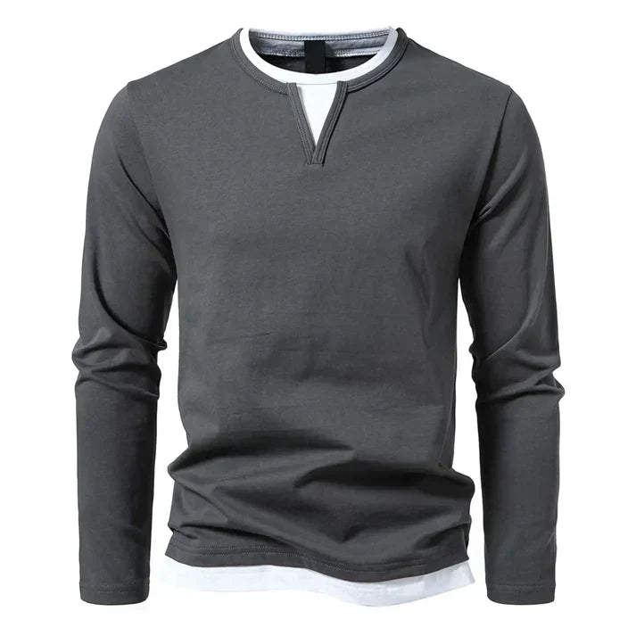 Teunvark | Herenshirt met moderne halslijn