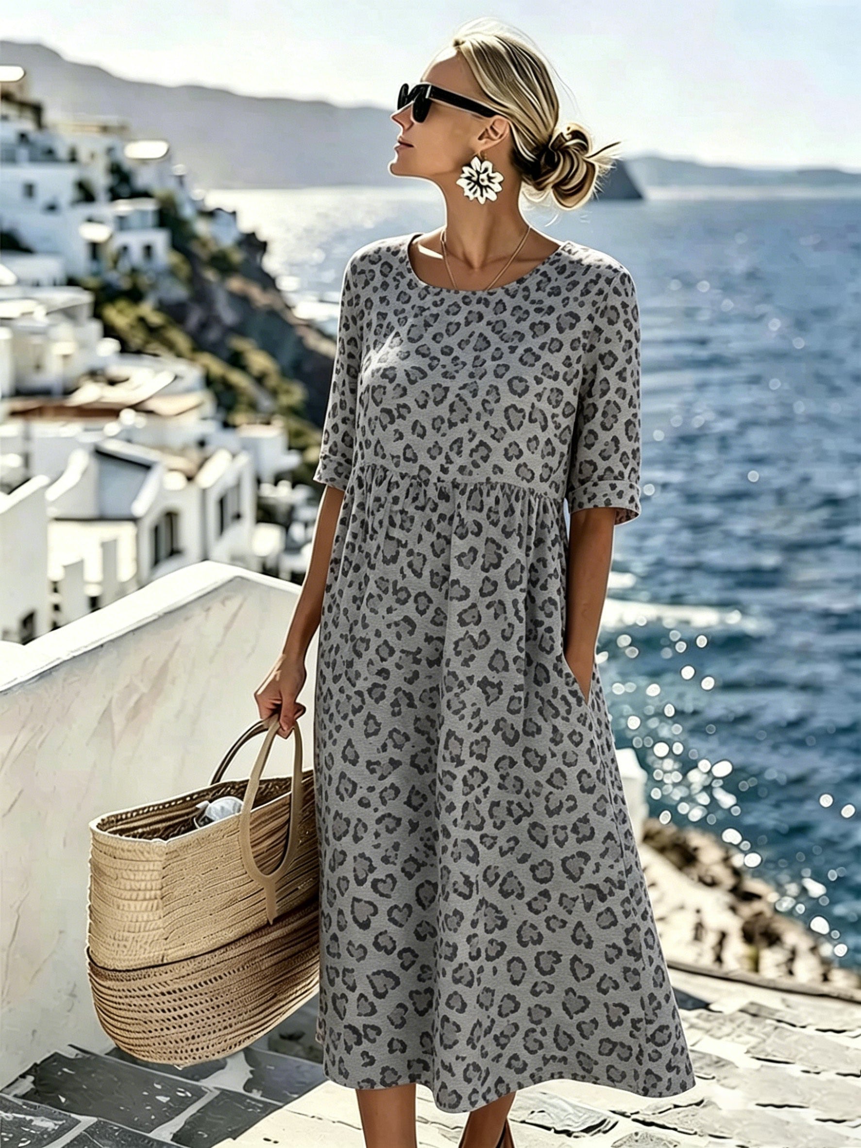 Selina | Wild Grace midi-jurk
