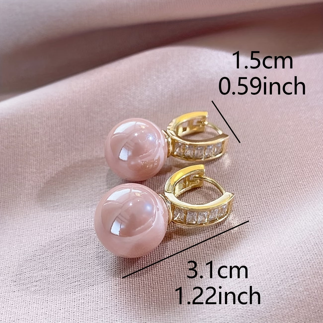 Oorbellen met roze parels