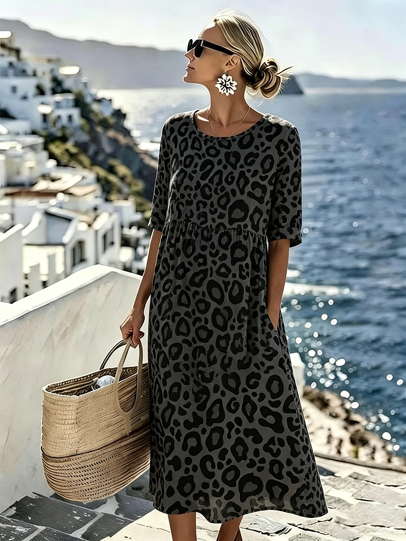 Selina | Wild Grace midi-jurk