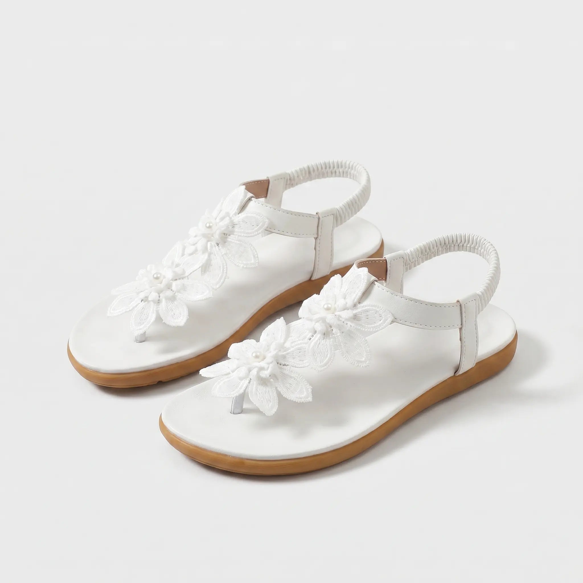 Francine | Orthopedische sandalen met bloemenversieringen
