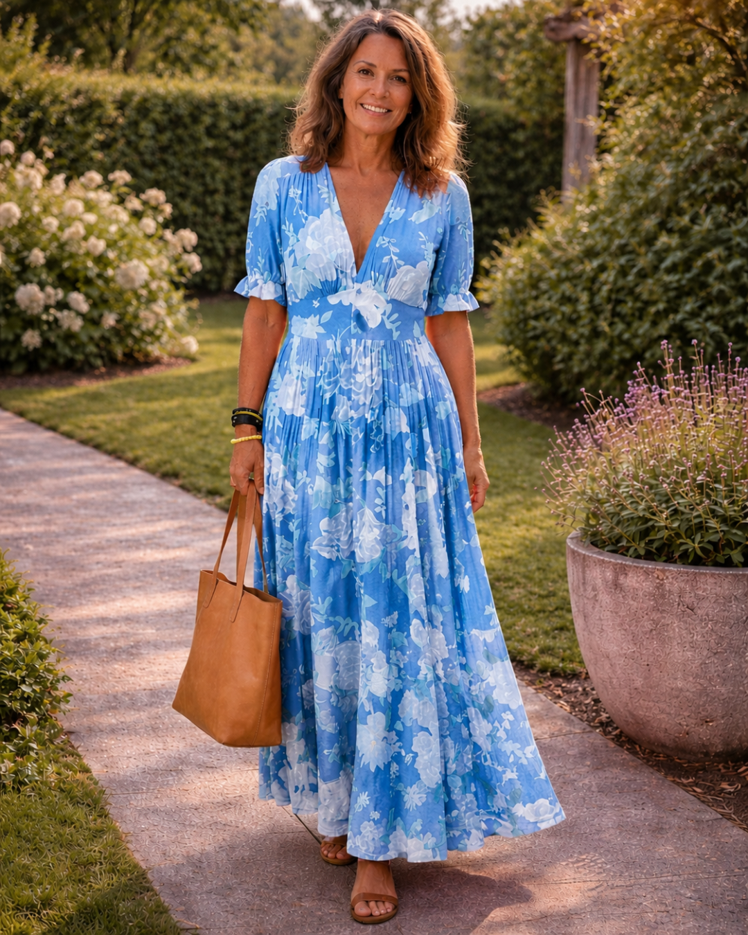 Yasmina | Maxi-jurk met bloemenprint