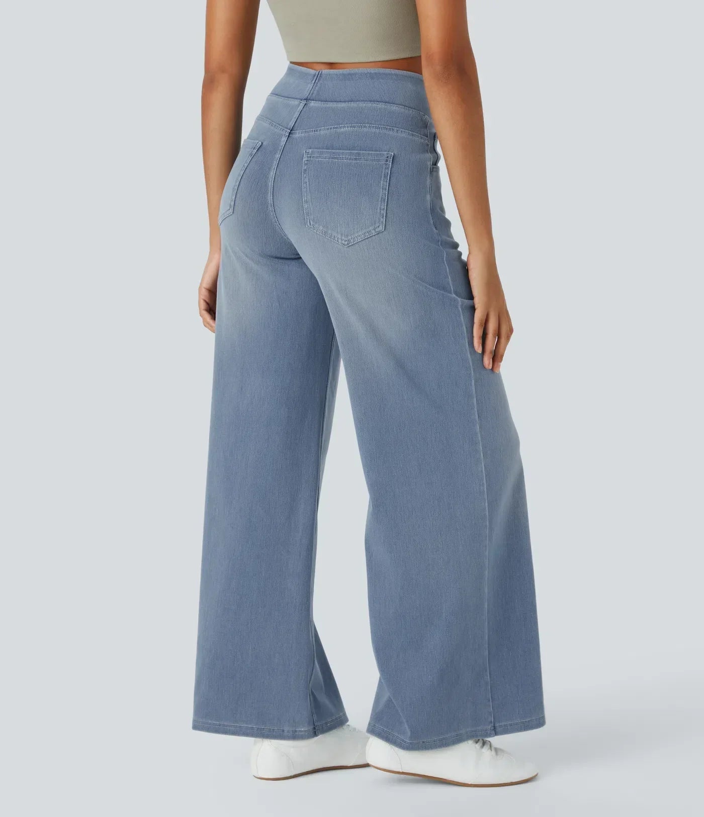 Elona | Comfy Elastische Broek met Hoge Taille