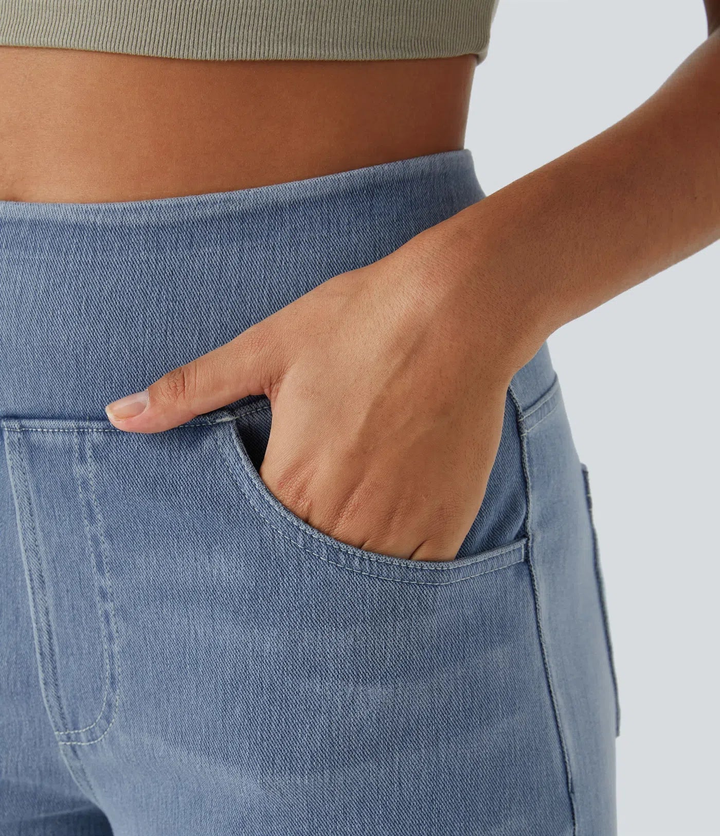 Elona | Comfy Elastische Broek met Hoge Taille