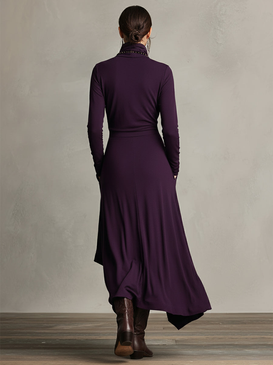 Natalie | Elegante gedrapeerde jurk